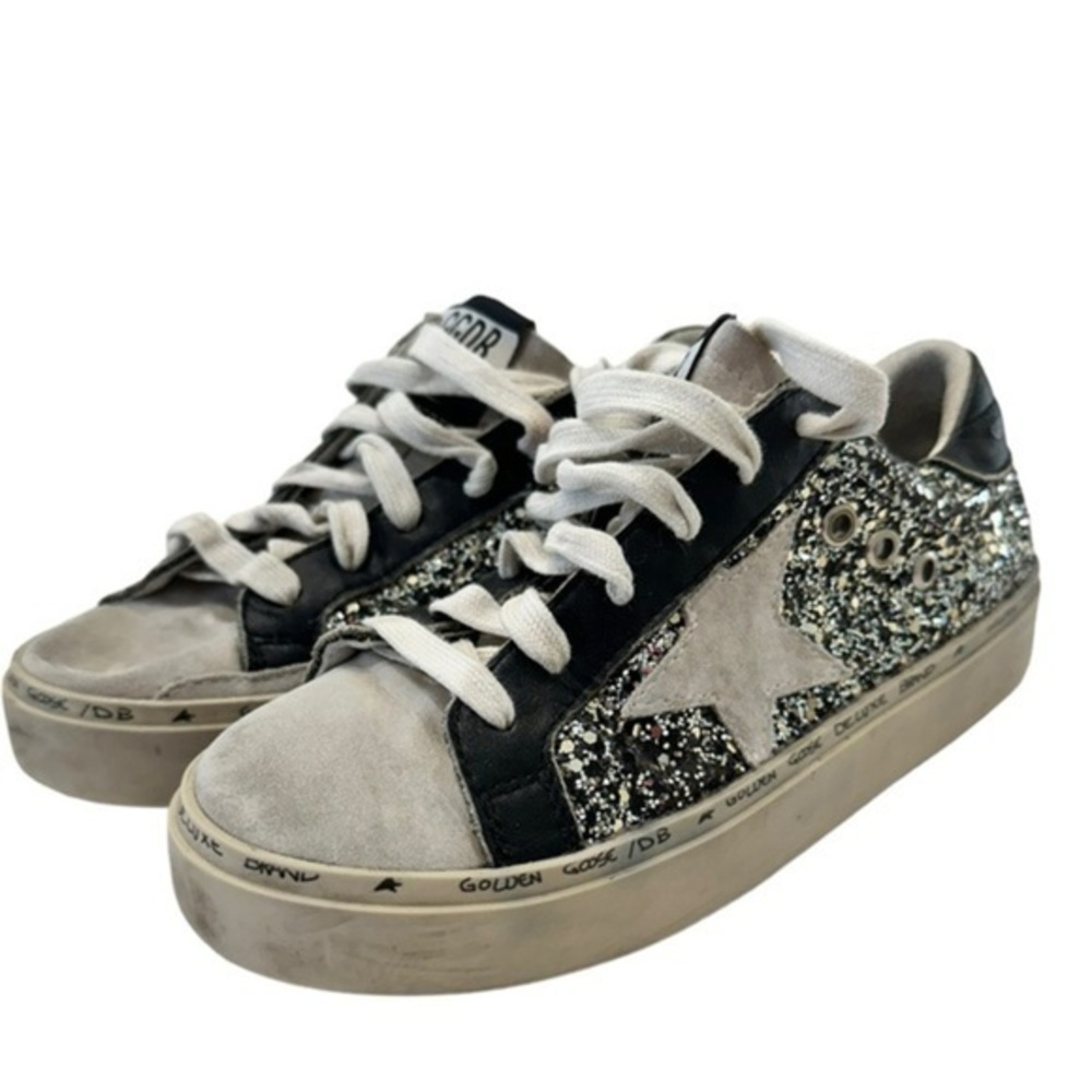 Golden Goose Women's Hi Star Sneakers Glitter